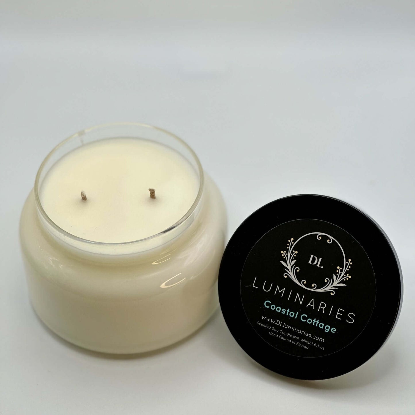 Coastal Cottage - Double Wick Glass Jar 10 oz