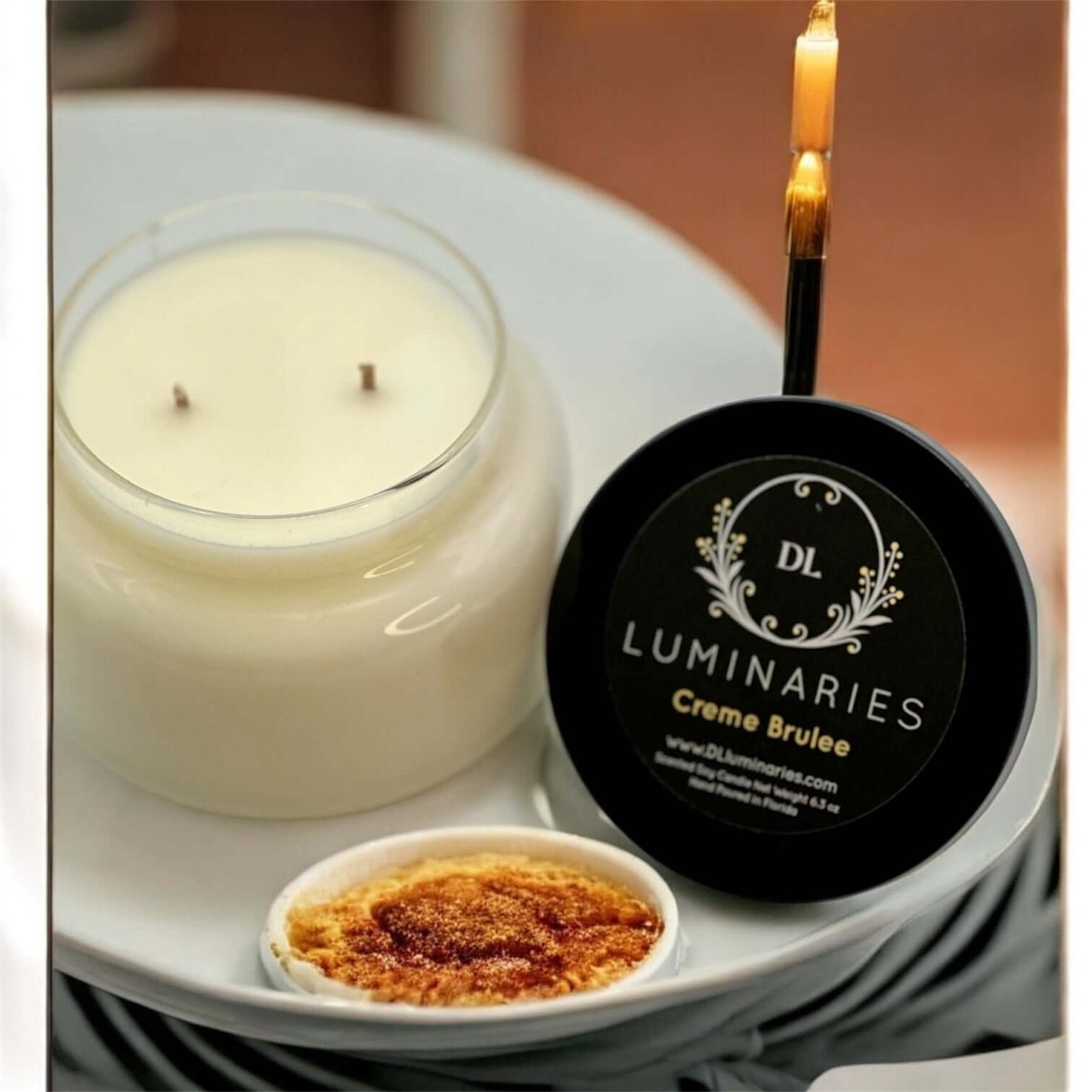 Creme Brulee - Double Wick Glass Jar 10 oz