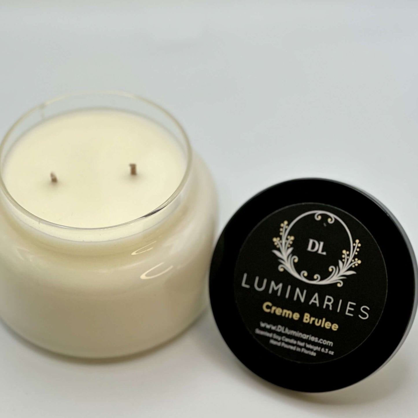 Creme Brulee - Double Wick Glass Jar 10 oz
