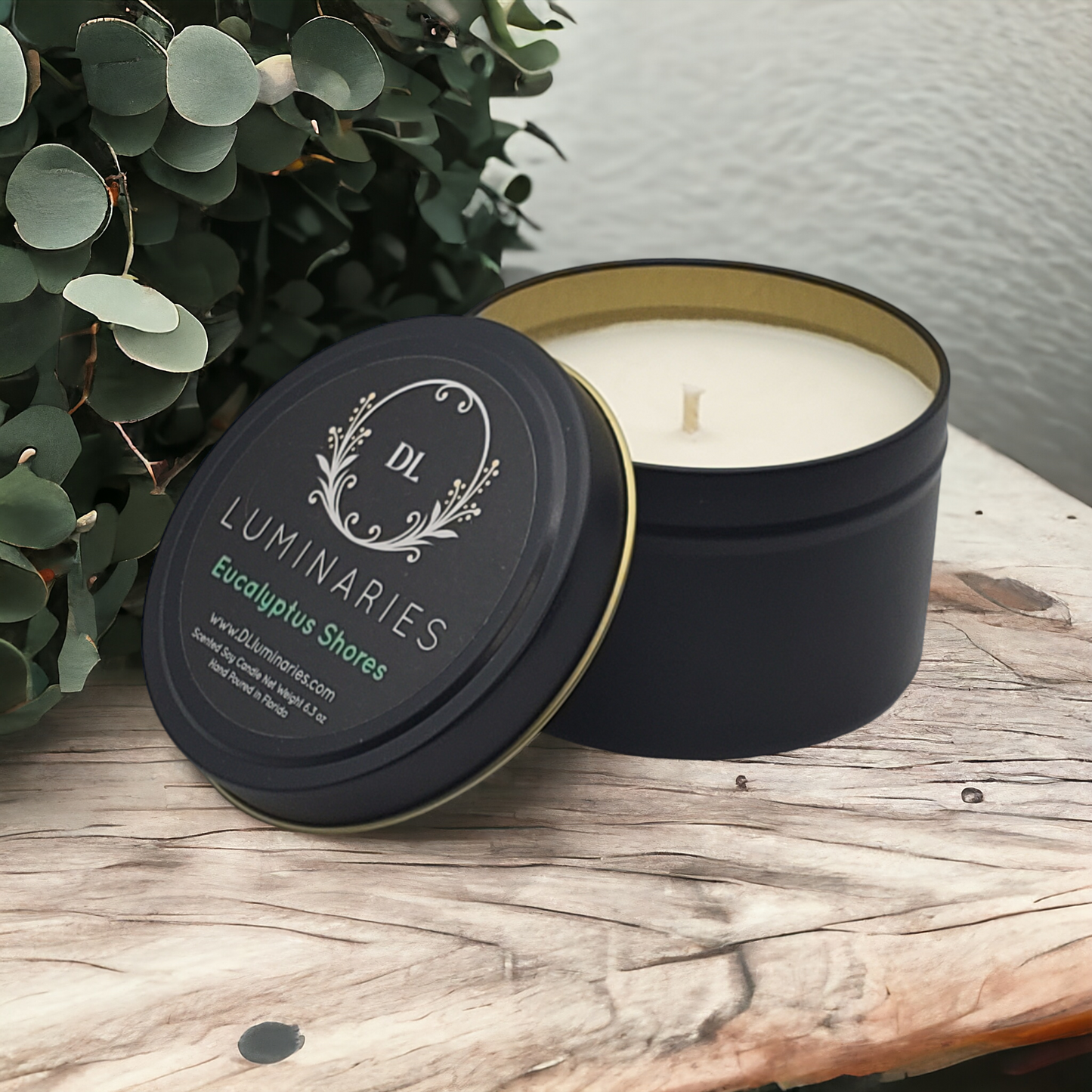 Eucalyptus Shores - 8oz Black Tin